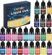 SHGarden Candle Dye 24 Colors 5ml per Bottle Liquid Oil-Based Dye for Candle Wax Highly Concentrate Natural Vivid Candle Color for DIY Candle Making Lip Gloss Epoxy Resin and Nail Polish SH0101