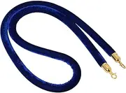 Blue Velvet Stanchion Rope, 16/13/11/10ft Crowd Control Ropes Barrier with Polished Gold Snap Hooks, for Movie Theaters, Grand Openings, Hotels (Size : 120cm/4ft)