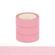 3 Pink Washi Tapes Plain Decorative Masking Tape,32 Feet Self-Adhesive Tapes for