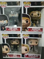 LOT 4 FUNKO POP! MOVIES MORTAL KOMBAT SUB-ZERO&SCORPIO&SONYA BLADE & COLE
