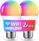 A19 Smart Light Bulbs, Color Changing Light Bulbs Compatible with Alexa and Goog