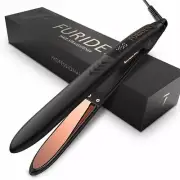 FURIDEN 2 in 1 Titanium Hair Straightening and Curling Iron 1" Plates Dual Volt