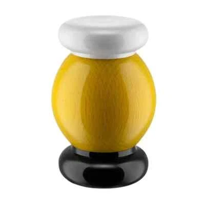 BNIB Alessi Twergi Salt Pepper & Spice Grinder ES18 1 BLACK YELLOW CRUET WOODEN