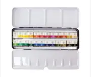 Mungyo Professional Half Pan Size Water Colors Set in Tin Case/Integral Mixing P