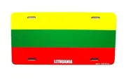 LITHUANIA LITHUANIAN FLAG METAL NOVELTY CAR LICENSE PLATE AUTO TAG