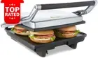 Stainless Steel 4 Slice Nonstick Electric Sandwich Press Flat Plate Grill Toast