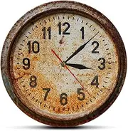 Garden Retro Wall Clock, Outdoor Nostalgic Waterproof Vintage Clock Living Room Decoration Acrylic Wall Clock Suitable for Patio Courtyard Living Room Office