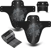 Bike Fender, Adjustable MTB Mud Guard, Front and Rear Compatible Mudguards, Fits