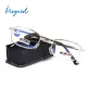 【MEGASOL】抗UV400便攜濾藍光摺疊老花眼鏡(經典中性金屬橢方框-KQ-2020)