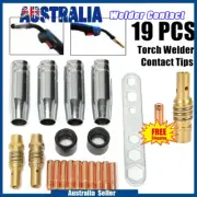 19PCS M6 Torch Welder Contact Tips Holder Gas Nozzle For Welding MIG/MAG MB-15AK