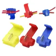 125 Solderless Quick Splice Snap Wire Connector, 50 pcs red Red, Blue, Yellow