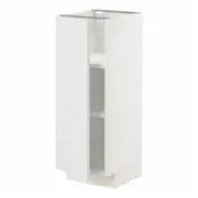 METOD base cabinet with shelves, white/Stensund white, 30x37x80 cm