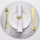 Evevda Placemats for Dining Table Set of 6 round Hollow Out Table Mats Pressed M