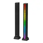 5V USB RGB Activated Music Rhythm Lamp Bar Sound Control LED Lights (Black)