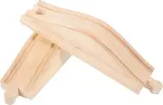 SOPOTUTU 2Pcs Wooden Train Track Slopes Educational for Enhances Creativity Logic Wooden Track for Imaginative Play DIY Construction