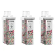 3x Boxsweden Crystal 2.3L Keep Fresh Dispensing Container w/ Measuring Cup Clear