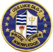 4" USS DLG-7 LUCE EMBROIDERED PATCH