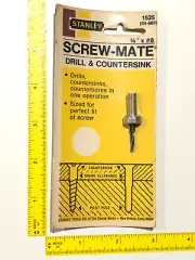 VTG Stanley Screw-Mate 3/4" x #8 Boatbuilders Countersink Drill Bit 1525 New NOS