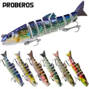 Lot 6x Lifelike Eyes 8 Segment Bionic Bait Treble Hooks Carp Fishing Lure 21.5g