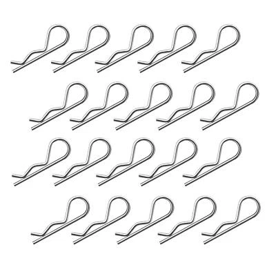 20Pcs R Clips Retaining Cotter Pins Heavy Duty Zinc Plated Cotter Pin Hairpin...