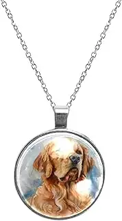 [Diusye] Necklaces for Women, Watercolor Labrador Print Stainless Steel Pendant Necklace Jewelry Birthday Anniversary Wife Girls Friends Gift