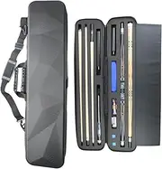 MangoRun ABS Material Hard Pool Cue Case 2x3 for 1/2 Pool Cues,Durable Construction,Protective Storage and Transport Solution for Billiard Enthusiasts,Keeps Your Equipment Safe and Organized