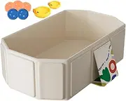 Portable Bathtub for Kids, Large Foldable Baby Tub, Water Toy, Portable Shower Basin with 5 Balls & 2 Ducks for Kids 0-8 Years Old, Cat Dog Wash