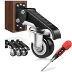 Heavy Duty Retractable Casters 200kg Capacity Set of 4 Adjustable Workbenches AU
