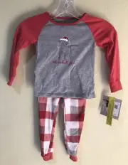 ED Ellen Degeneres Kids Multicolor Plaid Fleece 2 PC PJ Pajama Set Sz 4T NWT j1