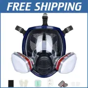 Reusable Full Face Respirator Mask with N95 Filters for Smoke & Chemical Safety