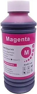 500ML Universal BK/C/M/Y Refill, Dye Based Ink Inkjet Printer Parts - Compatible with Epson, Compatible with Canon, Compatible with HP(M (Magenta) 500ML)