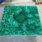 30" Square Marble Coffee Tabletop Malachite Stone Patio Center Table Garden Deco