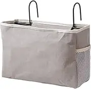 Hanging Storage Organiser Bag，Bedside Multi-Function Organizer Caddy for Headboards Bunk Beds Hospital Bed Dorm Rooms(No Pocket,Grey) (Color : Wit, Size : No Poc (Color : Grey, Size : No Pocket)