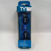 TYR Vesi Swim Goggle 156 Smoke/Blue Low Profile Design Speed Adjustment New
