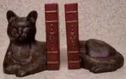 Bookends Animal Cat Napping Pair Book Ends NEW