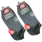 Marc Ecko Unlimited Men's Low Cut Black/Grey Marled Athletic Socks 20-Pack