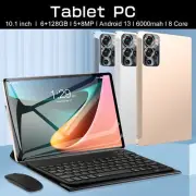 10.1'' 4G BT4.2 WIFI Android13 Tablet Pad 6GB+128GB Dual Cameras 8-Core Cover AU