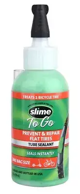 Slime Tube Sealant 4oz. to Go! Prevent and Repair Flat Bike Tires - 10186