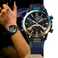 在飛比找momo購物網優惠-【CASIO 卡西歐】EDIFICE 藍牙連線 漸層色彩 賽