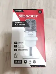 NEW HyperX SoloCast Wired Cardioid USB Condenser Gaming Microphone White NIB