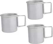 Kisangel 1Pc Portable Aluminium Alloy Water Mug Lightweight Camping Cup for Coffee Beer Beverages Durable and Corrosion Resistant for Outdoor Activities