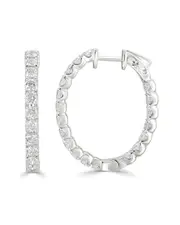 Forever Creations Signature Collection 14K 1.42 ct. tw. Diamond Hoops