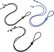 [GAROZATION] 3pcs Adjustable Eyeglass Straps for Men Women Flexible Glasses Cord for Outdoor Comfortable Elastic Eyewear from Damage