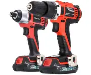 Matrix Power Tools 20V Cordless Drill + Impact Driver Battery Charger Combo Kit