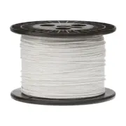 28 AWG Stranded Hook Up Wire, White, 1000 ft, 0.0360" Dia, UL1429, 150V