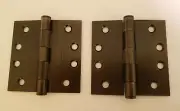 Emtek 9201410A Contract Grade 4 x 4 steel hinge - Pairs - Antique Dark Bronze