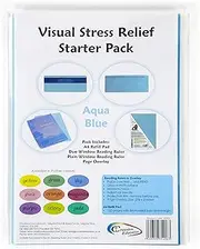 Crossbow Education Dyslexia Overlays and Visual Stress Starter Kit | Dyslexia Overlays and Paper for Dyslexia, ADHD and to Reduce Visual Stress - Aqua