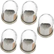 Veemoon 5Sets Creative Glass Dome Microlandscape Holder with Tray DIY Plant Cover for Home Decoration for Succulents Flowers and Moss Display
