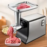 Meat Grinder Electric Meat Mincer w/ 3 Plates, Sausage Stuffer Tubes & Kubbe Kit