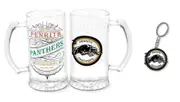 Penrith Panthers NRL Glass Stein and Enamel Keyring Pack
